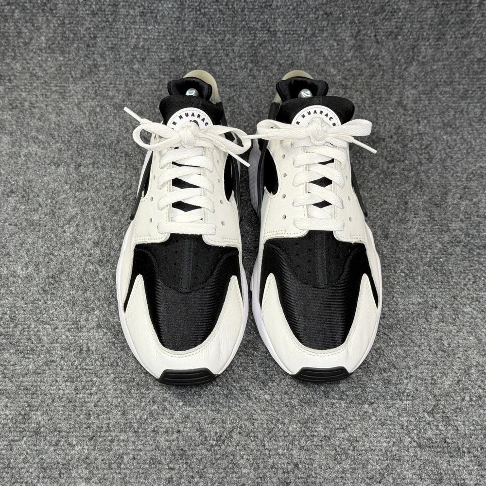 Nike Air Huarache OG Shoes Men 9 Orca White Leather Black Retro Athletic Running